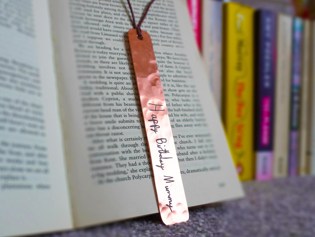 Your Child's Handwriting – Hammered Copper Bookmark