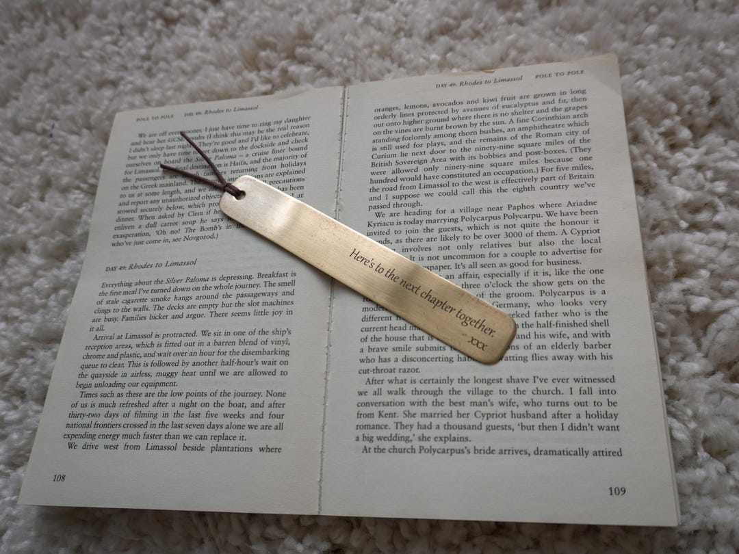 Personalised Solid Bronze Bookmark
