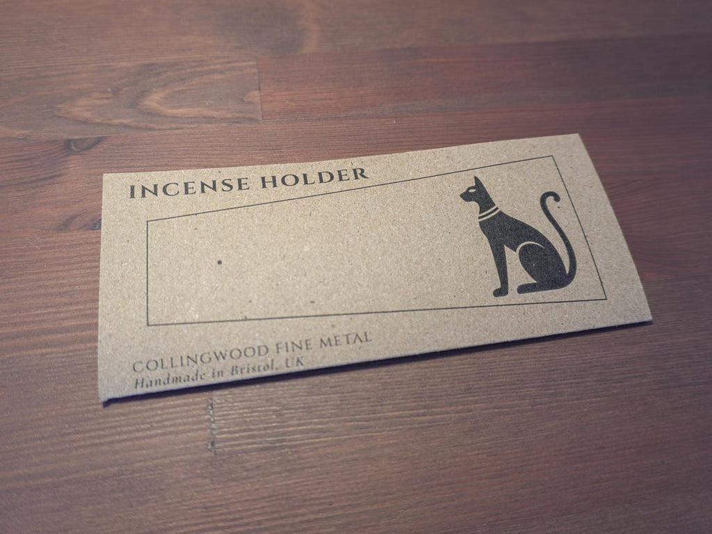 Handmade Bronze Egyptian Cat Incense Holder