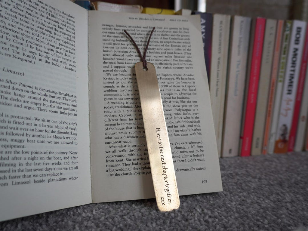 Personalised Solid Bronze Bookmark