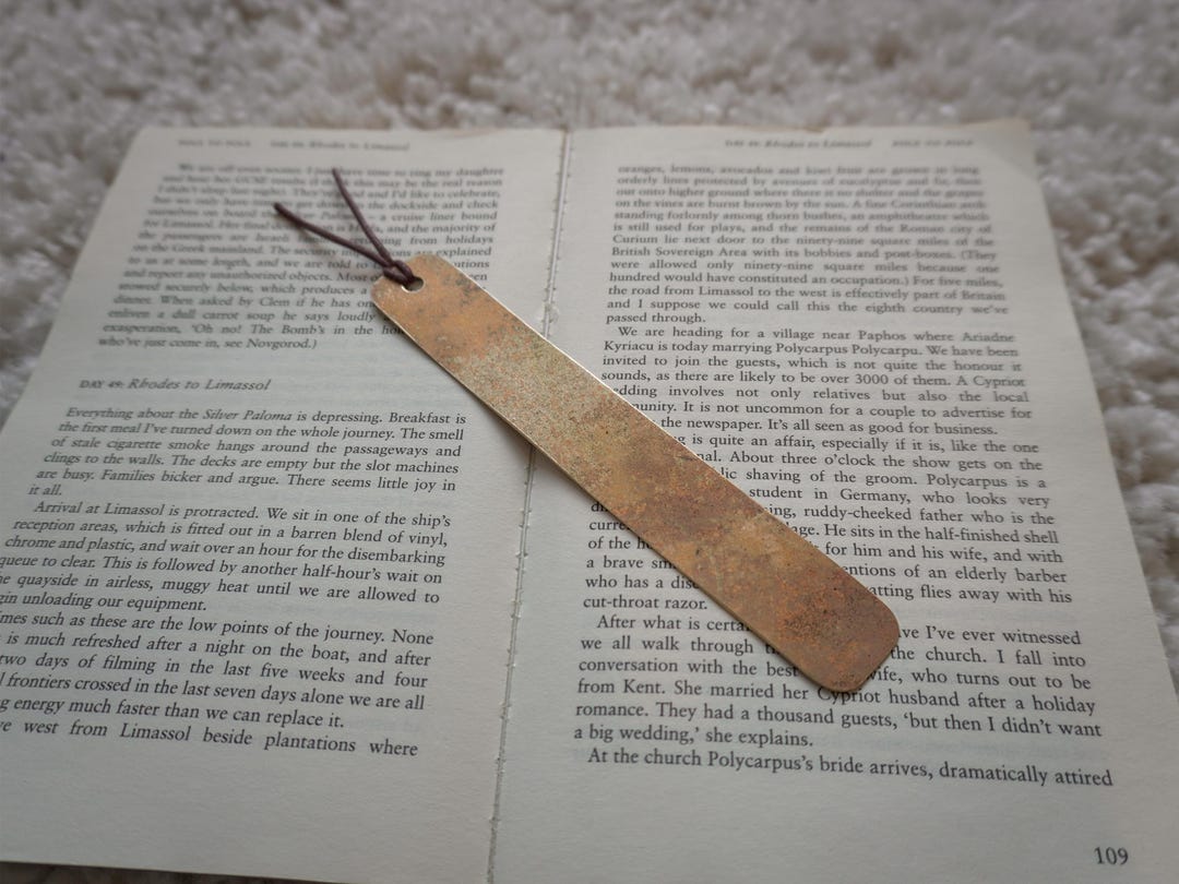 Personalised Solid Bronze Bookmark