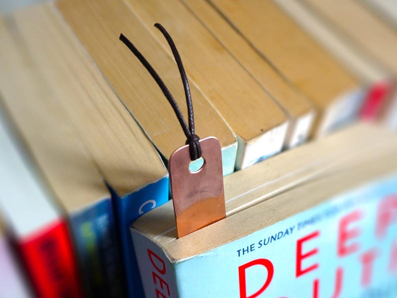 Personalised Hammered Copper Bookmark
