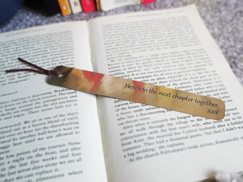 Personalised Hand-Hammered Bronze Bookmark