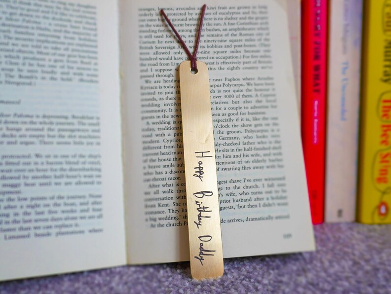 Your Child's Handwriting – Solid Bronze Bookmark