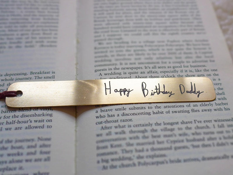 Your Child's Handwriting – Solid Bronze Bookmark