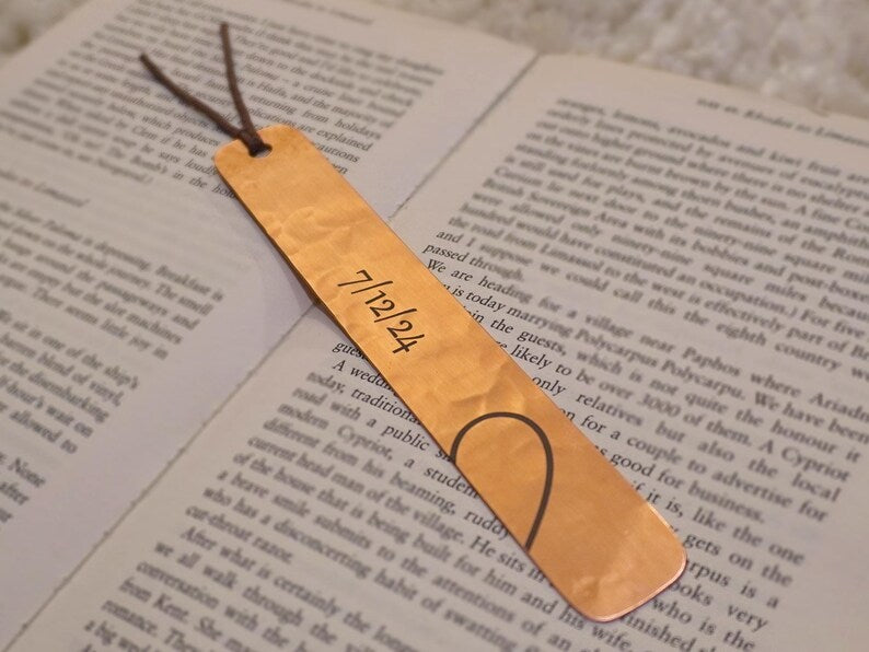 Lovers' Copper Bookmarks – Personalised Pair with Split Heart